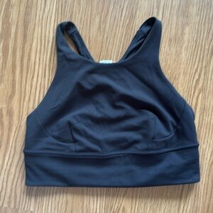 Lululemon wunder train longline black sports bra